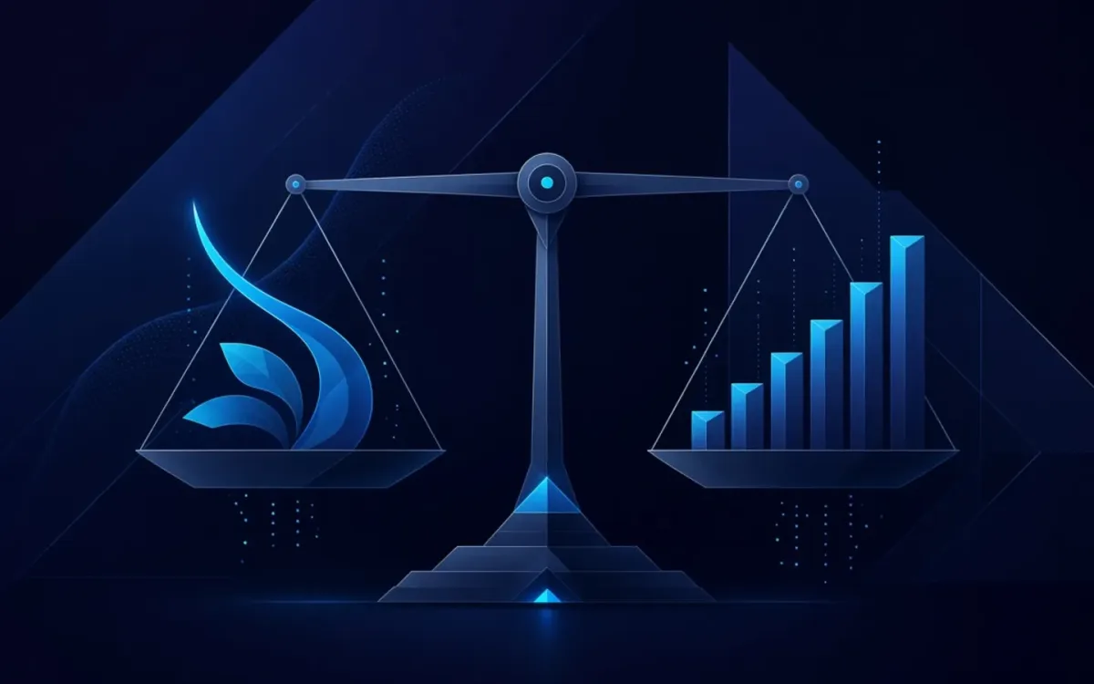 SEO and Google Ads compared on two growth charts