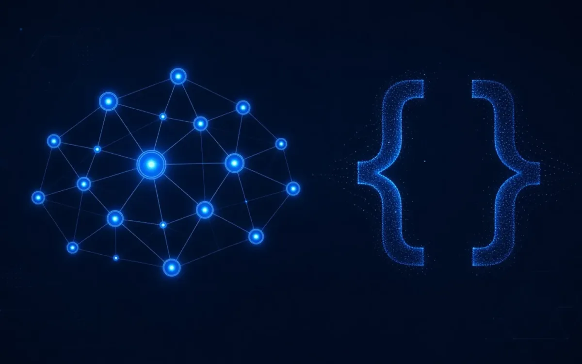 Schema.org JSON-LD markup structure shown as connected nodes